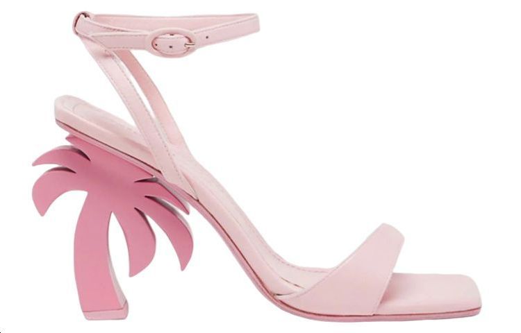 (W) Palm Angels High-Heeled Leather Sandals 'Pink' 圖 2