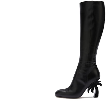 (W) Palm Angels 高帮黑色皮革休闲靴 PWIE013F23LEA0011000 Buy (W) Palm Angels 高帮黑色皮革休闲靴 PWIE013F23LEA0011000