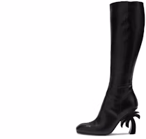 (Women) Palm Angels High-Top Slip-On Boots 'Black Leather' PWIE013F23LEA0011000 (Women) Palm Angels High-Top Slip-On Boots 'Black Leather' PWIE013F23LEA0011000