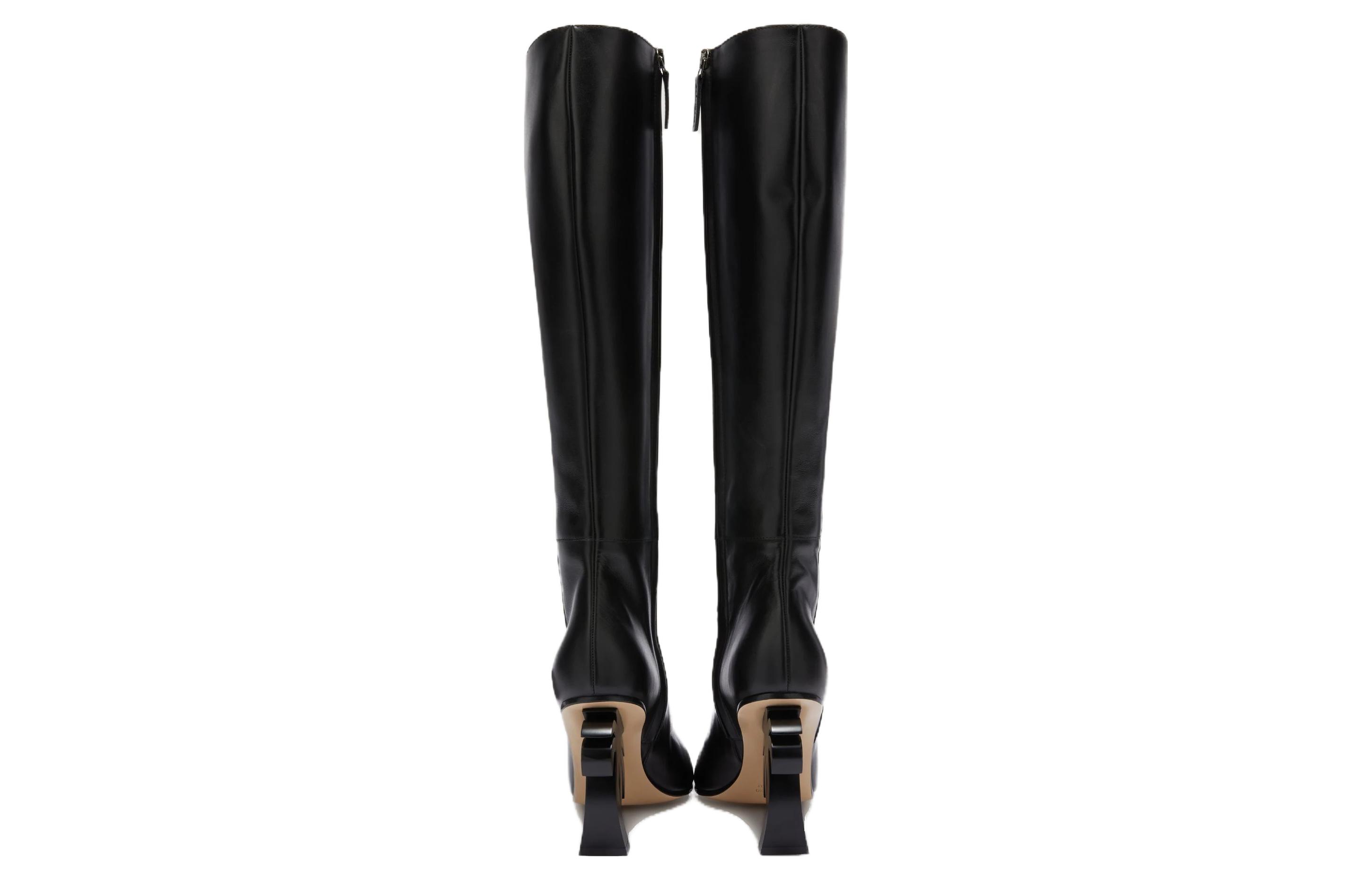Shop (Women) Palm Angels High-Top Slip-On Boots 'Black Leather' PWIE013F23LEA0011000