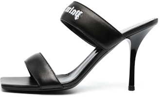 (Women) Palm Angels High Heel Calfskin Slides 'Black' PWIH016S23LEA0011001 (Women) Palm Angels High Heel Calfskin Slides 'Black' PWIH016S23LEA0011001
