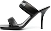 Buy (W) Palm Angels Selipar Kulit Anak Lembu Bertumit Tinggi 'Hitam' PWIH016S23LEA0011001