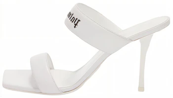 (Women) Palm Angels Leather Open-Toe Stiletto Slide 'White' PWIH016S23LEA0010110 (Women) Palm Angels Leather Open-Toe Stiletto Slide 'White' PWIH016S23LEA0010110