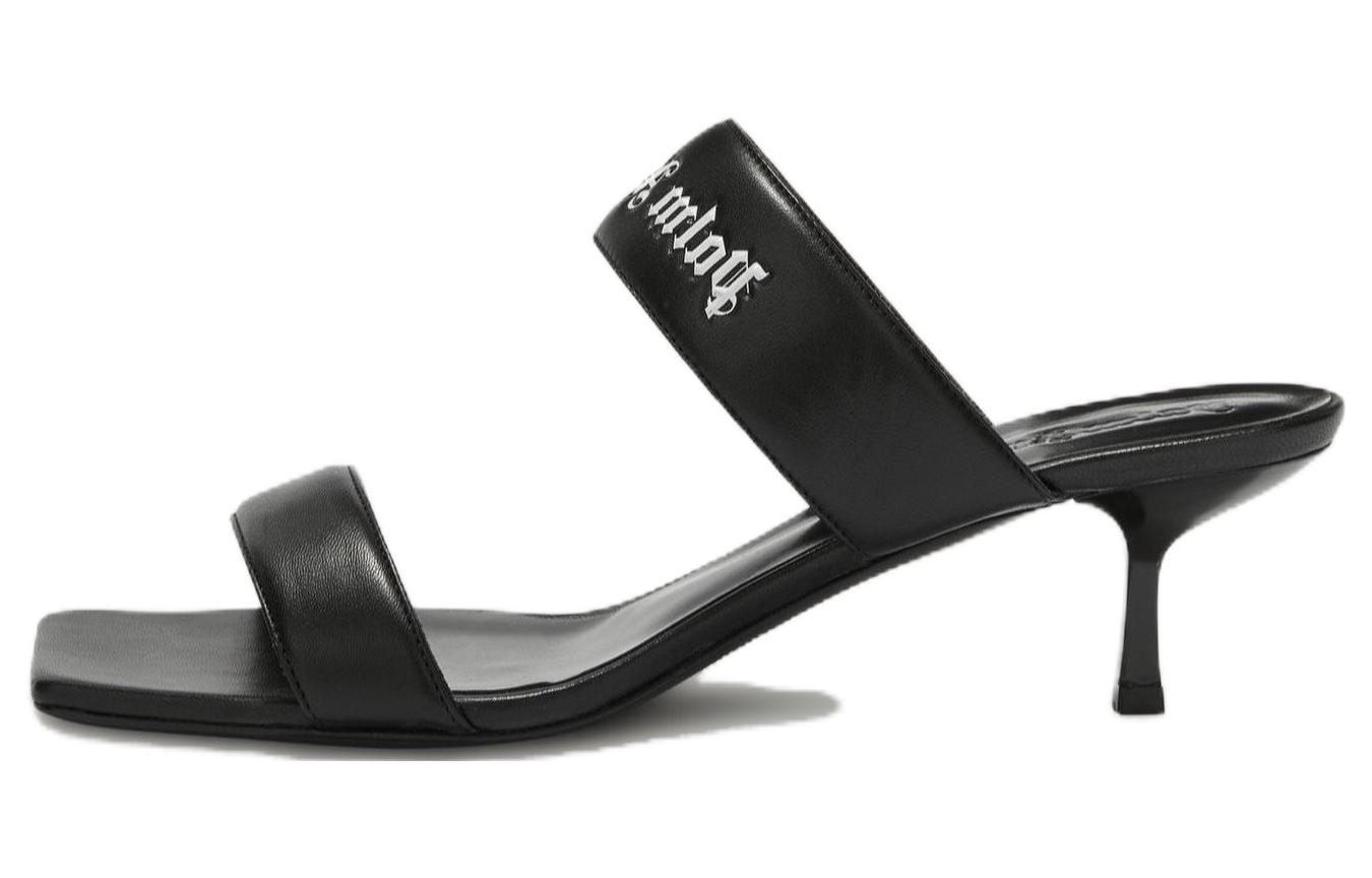 (Women) Palm Angels Leather Pointed Toe Stiletto Slide 'Black' PWIH017S23LEA0011001