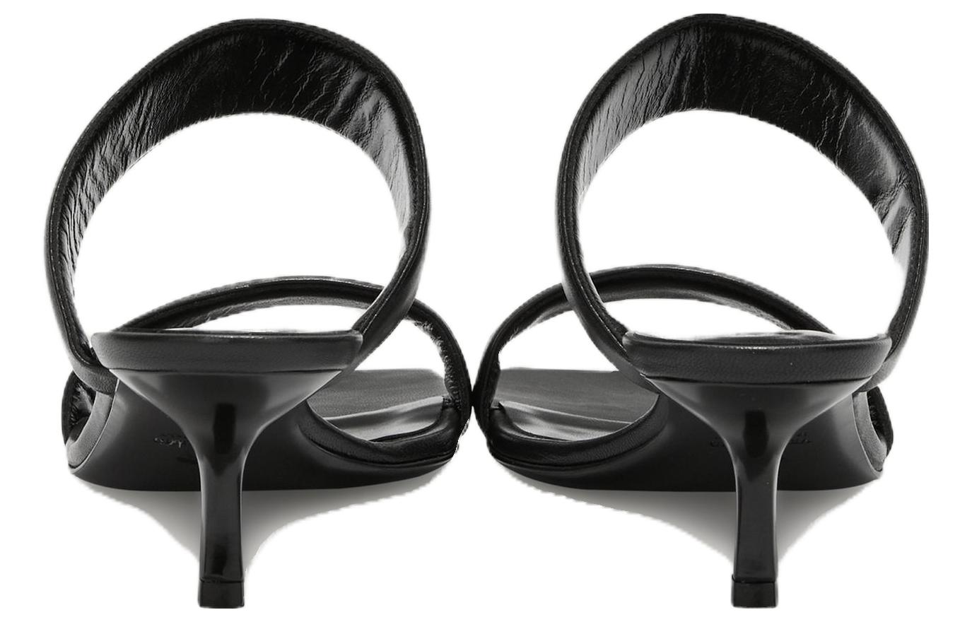 (W) Palm Angels Leather Pointed Toe Stiletto Slide 'Black' 圖 5