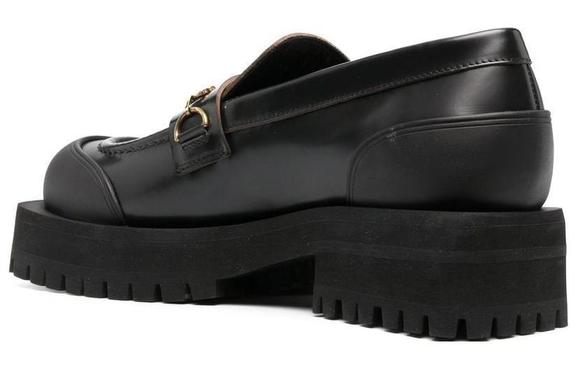 (W) Palm Angels Leather Round-Toe Loafer 'Black' 圖 3