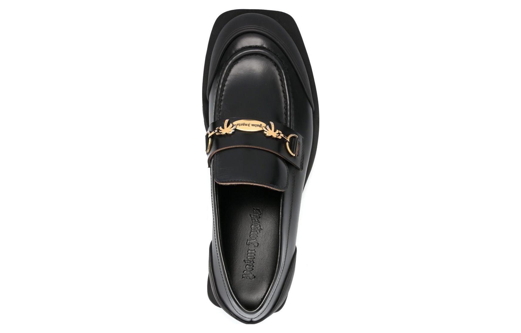 (W) Palm Angels Leather Round-Toe Loafer 'Black' 圖 4
