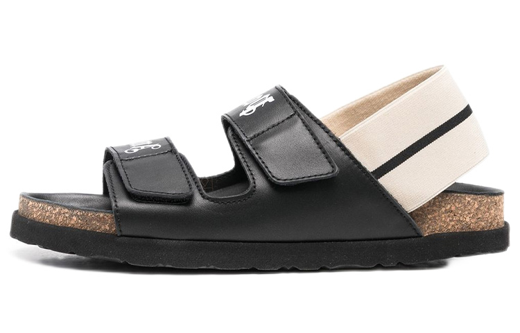 (Women) Palm Angels Leather Sandals 'Black' PWIH006S22LEA0011001