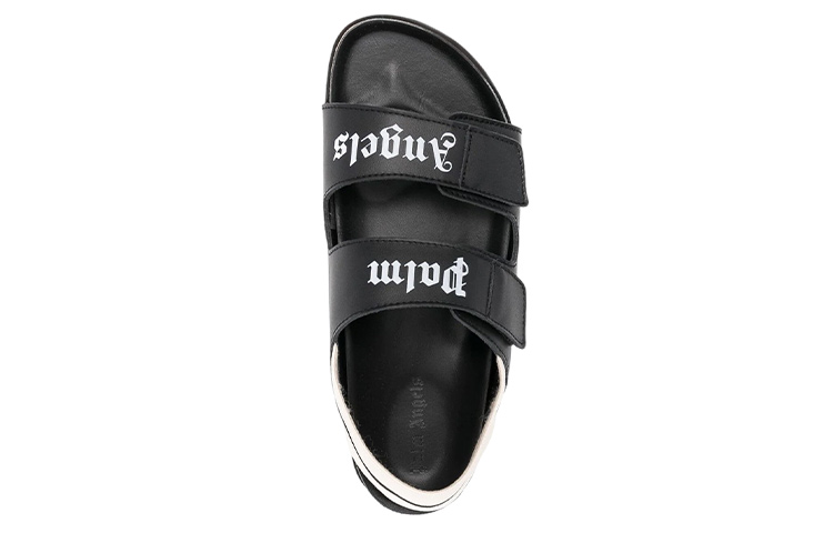 Shop (W) Sandales en Cuir Palm Angels ''Noir'' PWIH006S22LEA0011001