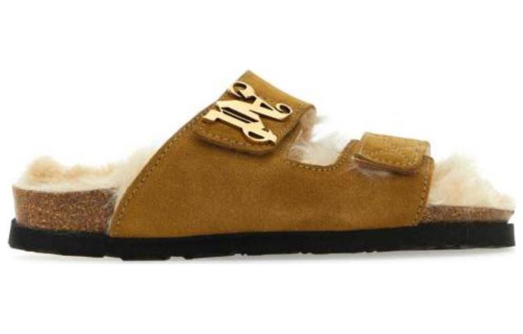(W) Palm Angels Leather Slipper 'Brown' 圖 2
