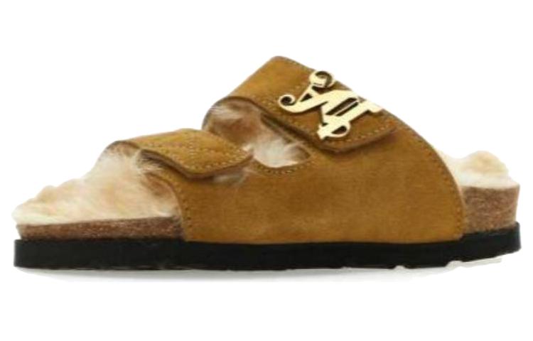 (W) Palm Angels Leather Slipper 'Brown' 圖 3