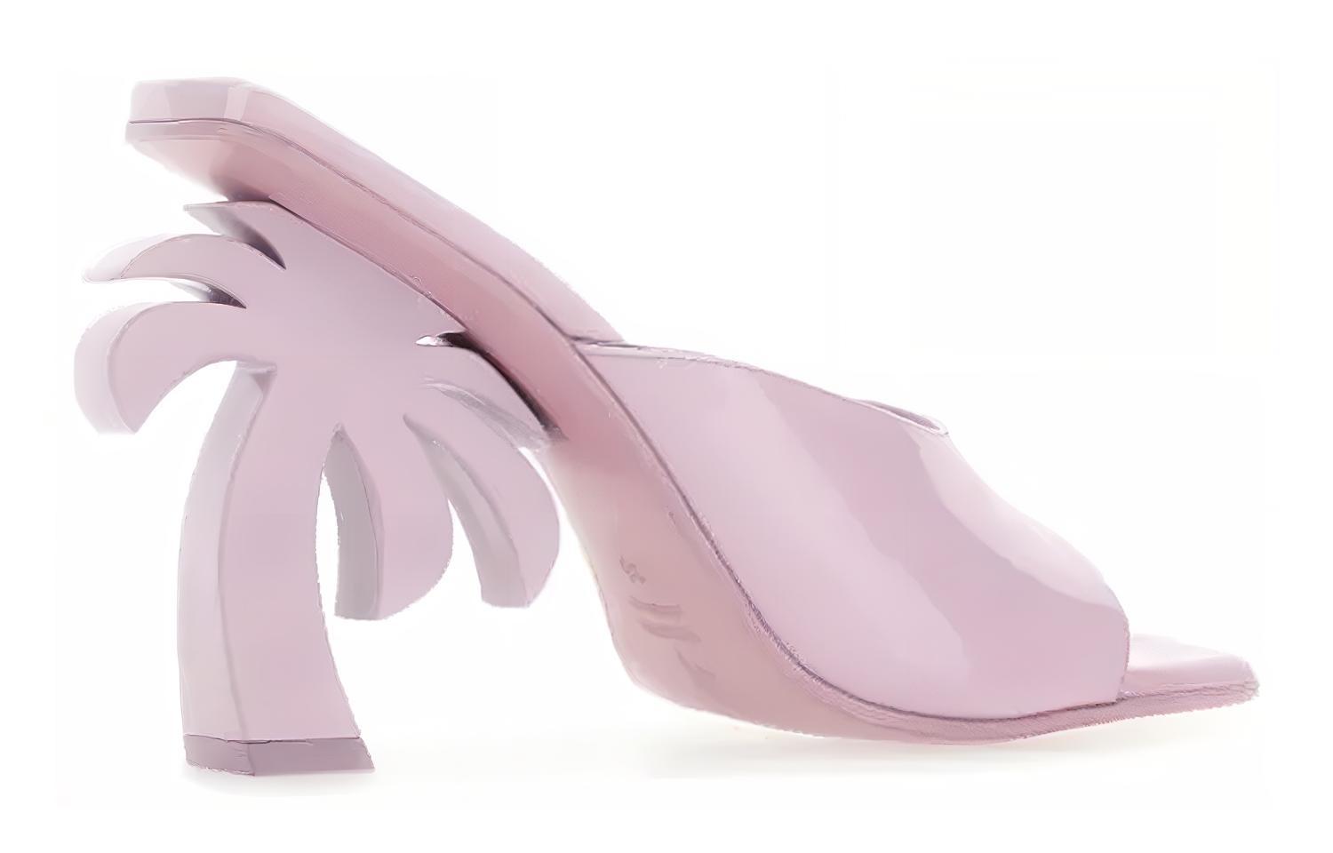 (W) Palm Angels Leather Square-Toe Fashion Slide 'Purple' 圖 4