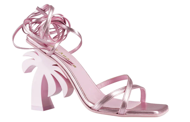 (W) Palm Angels Leather Square Toe Lace-Up Sandals 'Light Purple' 圖 3