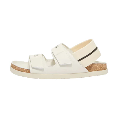 (W) Palm Angels Logo Leather Sandals 'White'