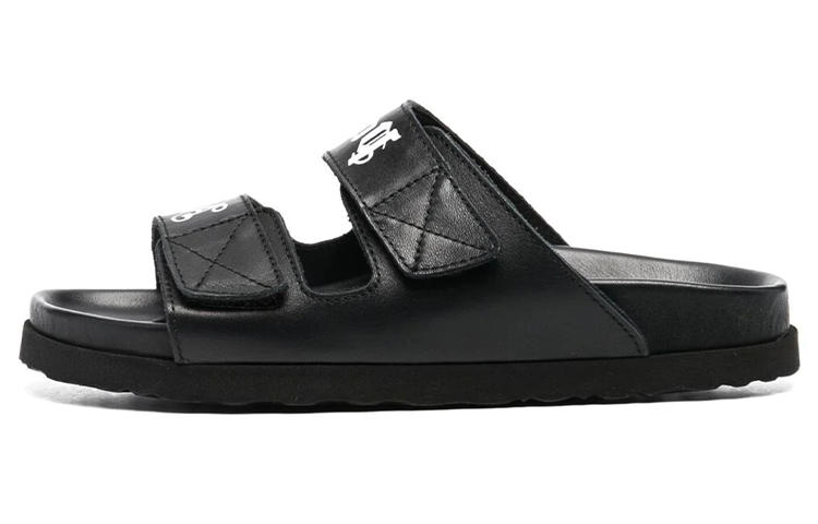(Women) Palm Angels Logo Print Sandal 'Black' PWIH001S21LEA001-1001