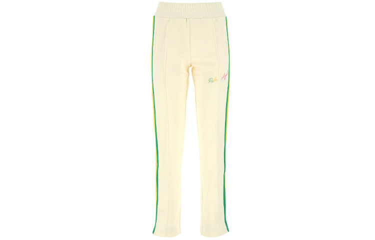 (Women) PALM ANGELS Logo Print Track Pants Beige Colorway PWCA035S21FAB0020384