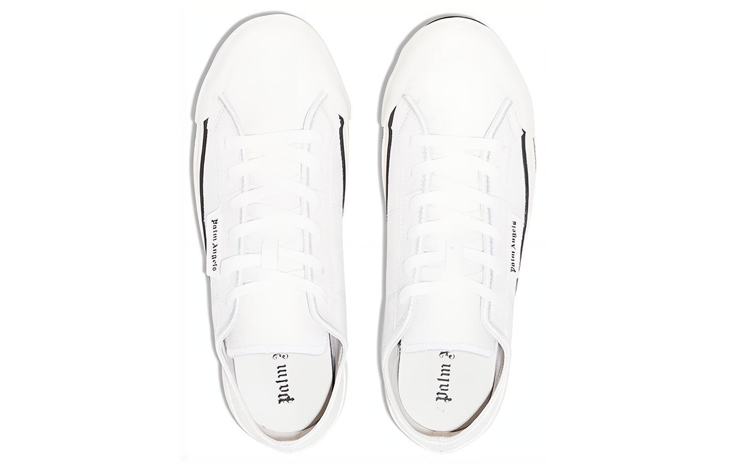 (W) Palm Angels Low Top Leather 'White' 圖 3