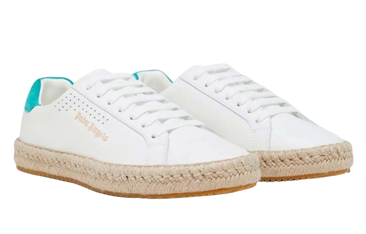 Lookbook (W) Zapatillas de cuero bajas Palm Angels 'Blancas' PWIB001S22LEA0010155