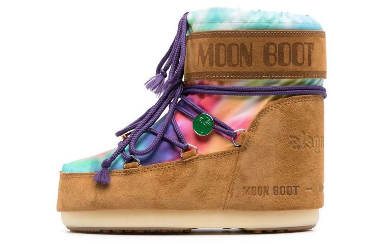 (W) Palm Angels Moon Boot Short Boot 'Brown Logo Print'