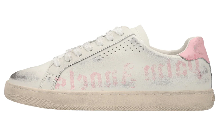(W) Palm Angels New Tennis 'Distressed Logo Print - Pink'