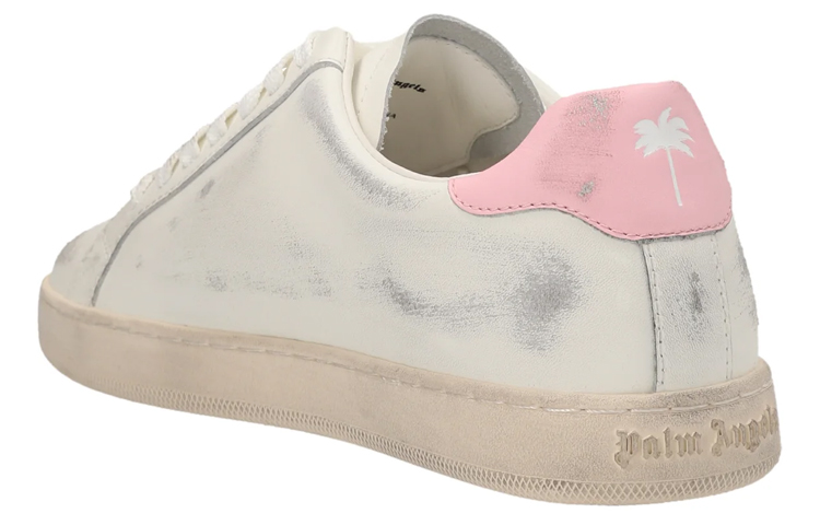 (W) Palm Angels New Tennis 'Distressed Logo Print - Pink' 圖 3