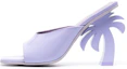 Buy (W) Palm Angels Open Toe ''Paarse Palmboom'' Hoge Hakken Sandalen PWIJ003F22LEA0013700