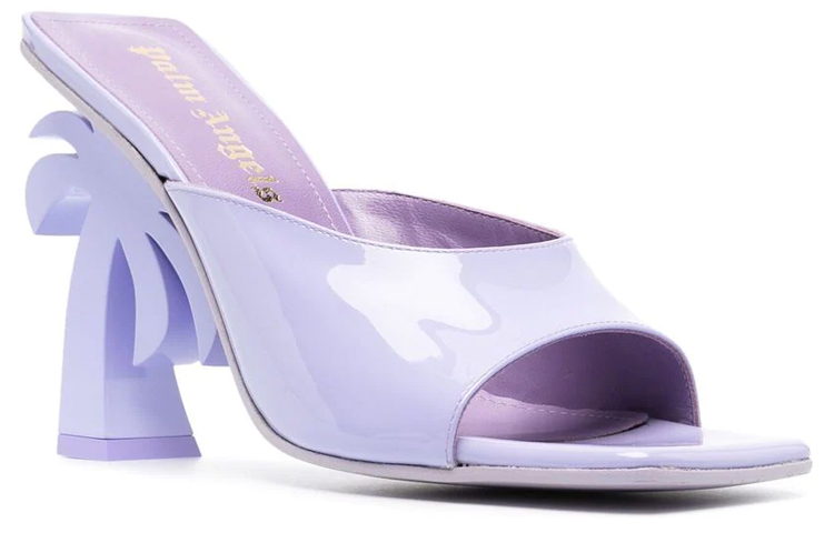 (W) Palm Angels Open Toe 'Purple Palm Tree' High-Heel Sandals 圖 2