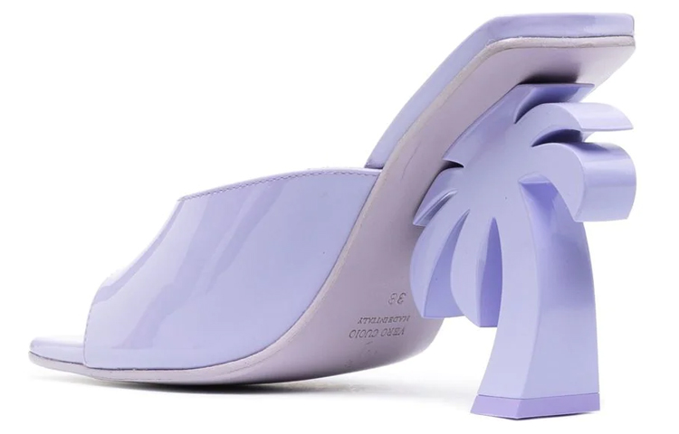 (W) Palm Angels Open Toe 'Purple Palm Tree' High-Heel Sandals 圖 3