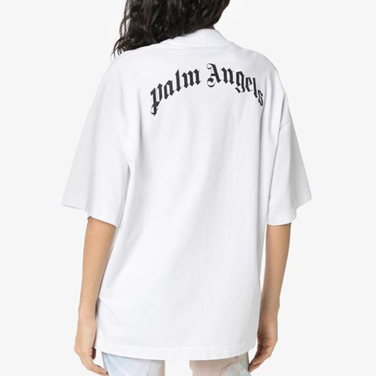 (Women) PALM ANGELS Pink Bear Logo Tee White Short Sleeve Shirt PWAA017S20JER0010160 圖 4
