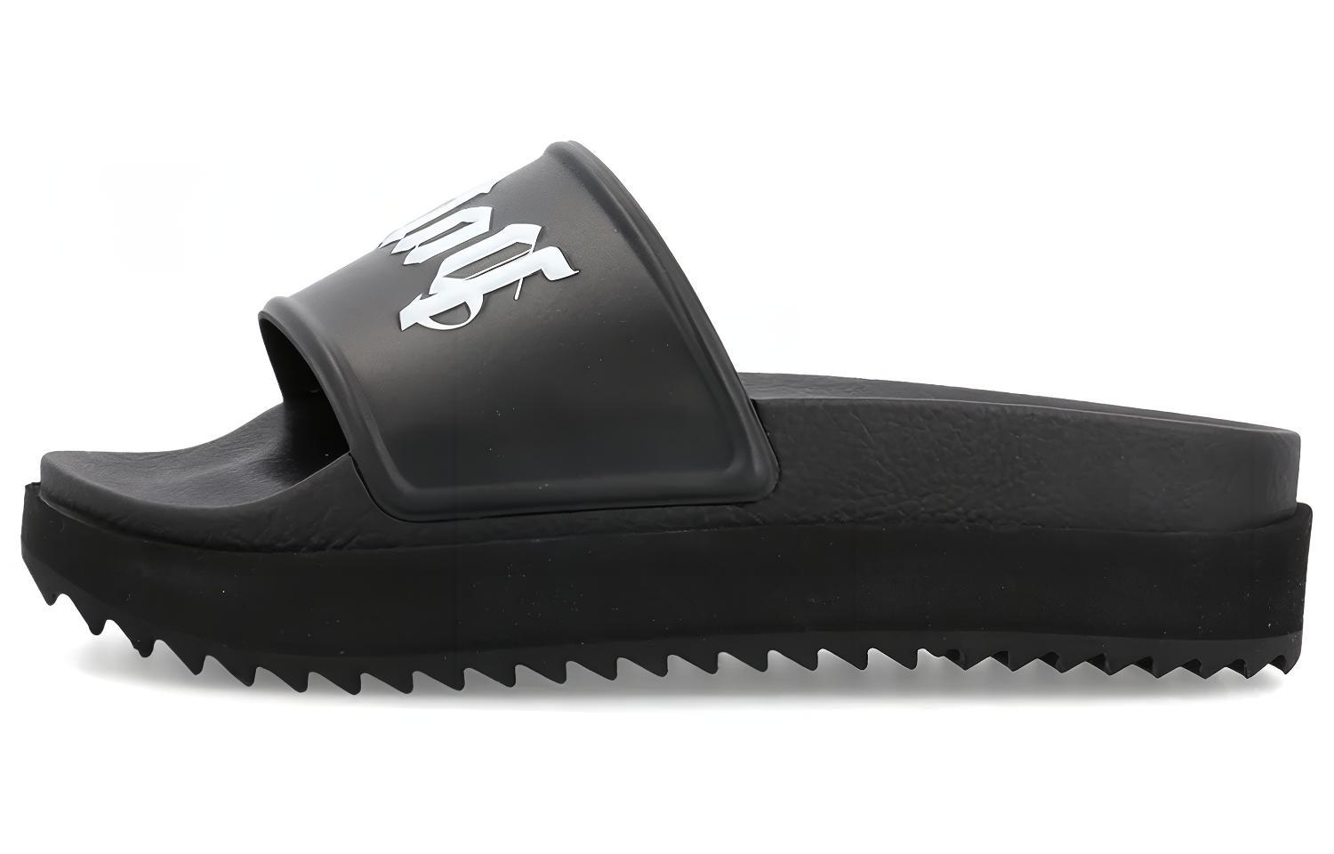 (Women) Palm Angels Platform Slider 'Black White' PWIC007F22PLA0011001