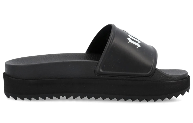 Order (Women) Palm Angels Platform Slider 'Black White' PWIC007F22PLA0011001