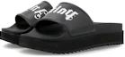 Shop (Women) Palm Angels Platform Slider 'Black White' PWIC007F22PLA0011001