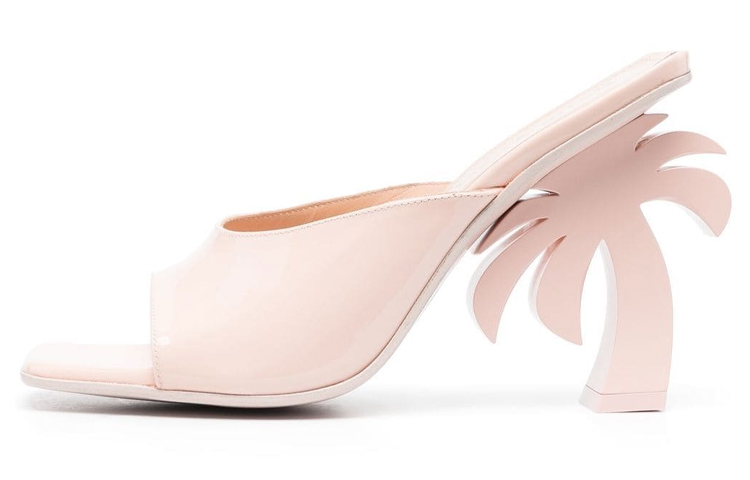 (W) Palm Angels Round-Toe Calfskin Slide 'Pink'
