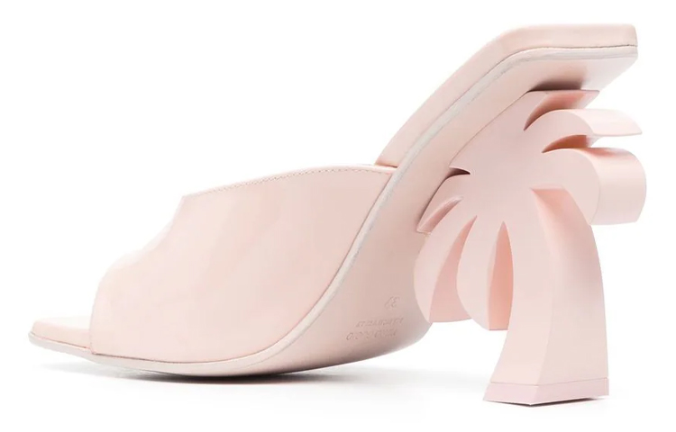 (W) Palm Angels Round-Toe Calfskin Slide 'Pink' 圖 4