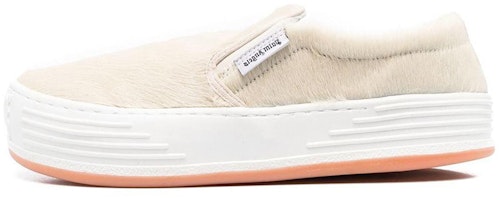 Palm Angels Round Toe Platform Low-Top 'Beige Pony Hair' PMIA063F21LEA0026101 Palm Angels Round Toe Platform Low-Top 'Beige Pony Hair' PMIA063F21LEA0026101