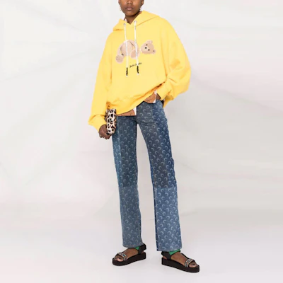 (Women) Palm Angels SS21 Yellow Decapitated Bear Logo Hoodie PMBB058S21FLE0021810 Lookbook (Women) Palm Angels SS21 Yellow Decapitated Bear Logo Hoodie PMBB058S21FLE0021810