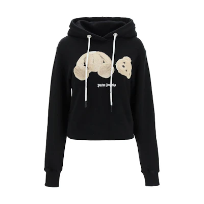 (Women) PALM ANGELS SS22 Animal Embroidered Sweatshirt Black. PWBB022C99FLE001-1060