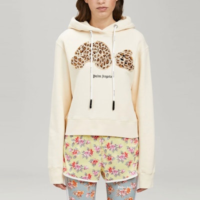 (Women) Palm Angels SS22 Beige Leopard Bear Hoodie Long Sleeve PWBB022S22FLE0010360 Shop (Women) Palm Angels SS22 Beige Leopard Bear Hoodie Long Sleeve PWBB022S22FLE0010360