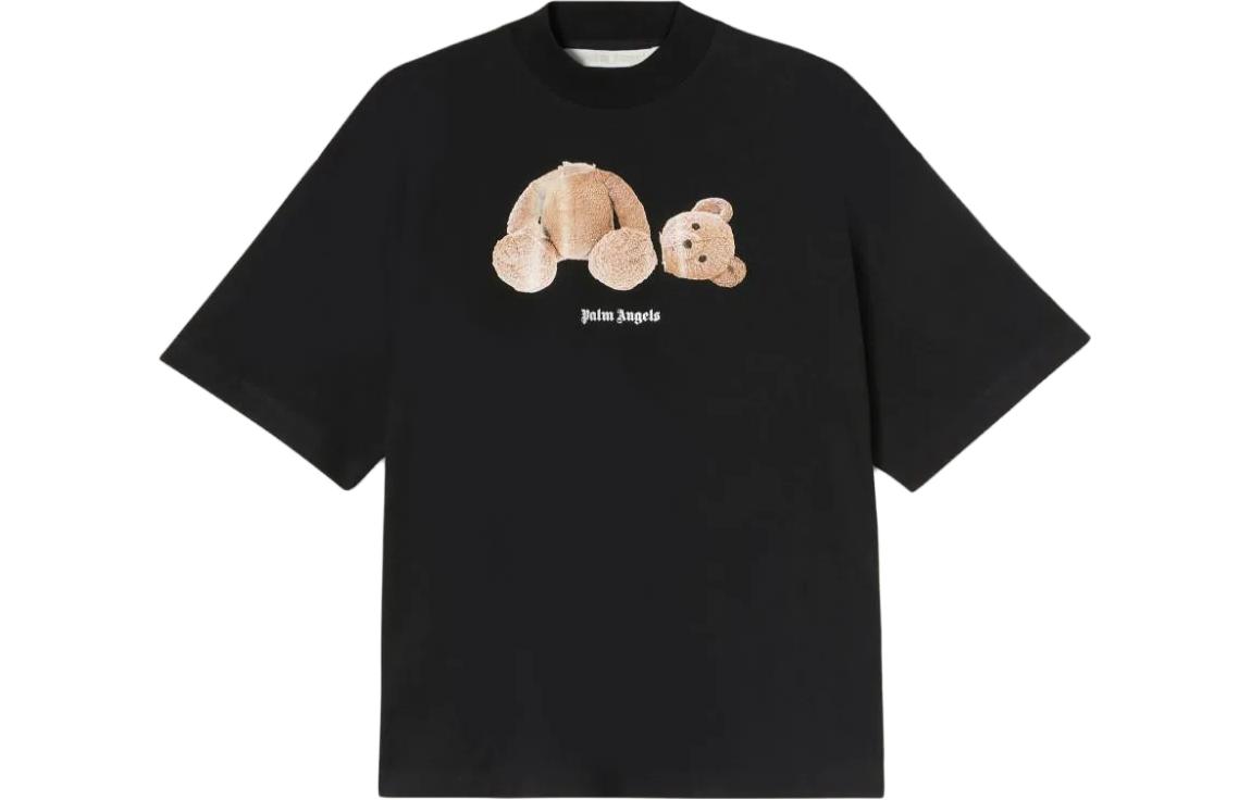 Order (W) パームエンジェルス SS23 ブラック ロゴプリント カジュアルTシャツ. PWAA017C99JER0021060