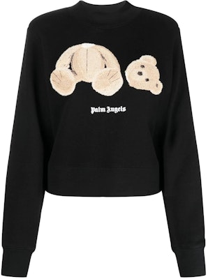 (W) PALM ANGELS SS23 Wanita Baju Sweatshirt Cetak Teddy Bear Hitam. PWBA016C99FLE0021060 Buy (W) PALM ANGELS SS23 Wanita Baju Sweatshirt Cetak Teddy Bear Hitam. PWBA016C99FLE0021060