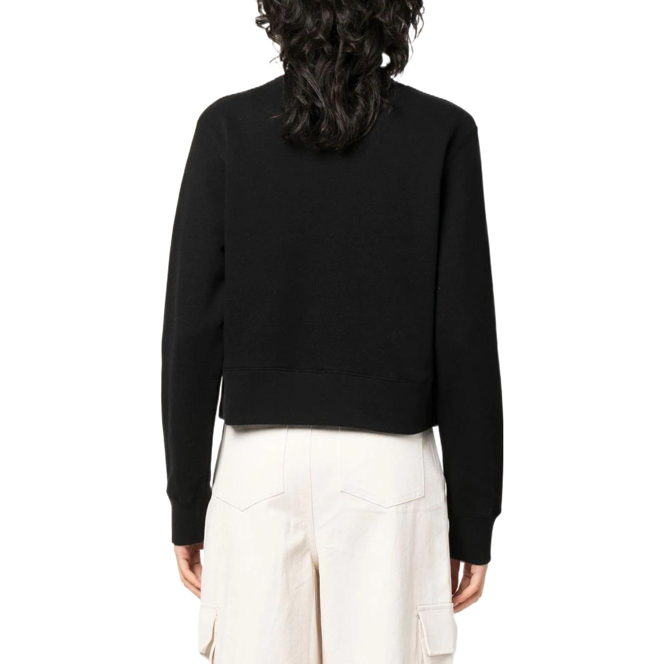 Shop (W) PALM ANGELS SS23 Wanita Baju Sweatshirt Cetak Teddy Bear Hitam. PWBA016C99FLE0021060