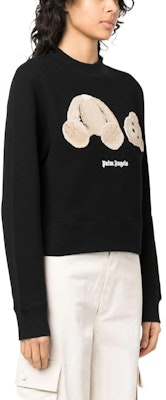 (W) PALM ANGELS SS23 Wanita Baju Sweatshirt Cetak Teddy Bear Hitam. PWBA016C99FLE0021060 Purchase (W) PALM ANGELS SS23 Wanita Baju Sweatshirt Cetak Teddy Bear Hitam. PWBA016C99FLE0021060