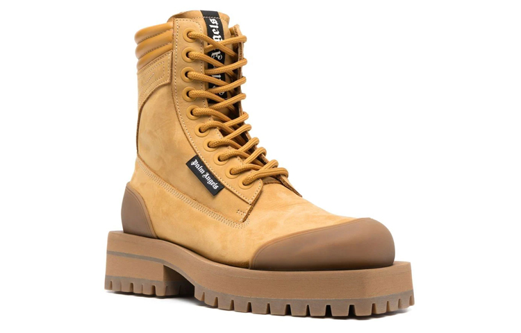 (W) Palm Angels Suede Fashion Strap Boots 'Brown' 圖 3