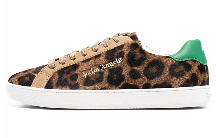 (W) Palm Angels Suede Leopard Lace-Up Sneakers 'Brown'