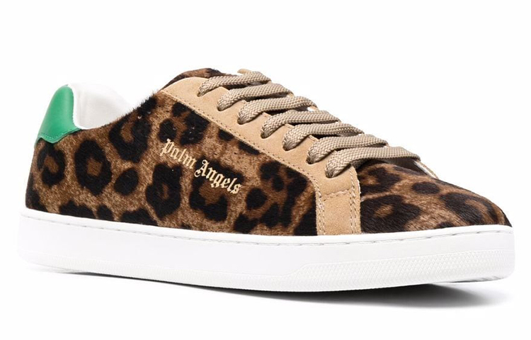 (W) Palm Angels Suede Leopard Lace-Up Sneakers 'Brown' 圖 2