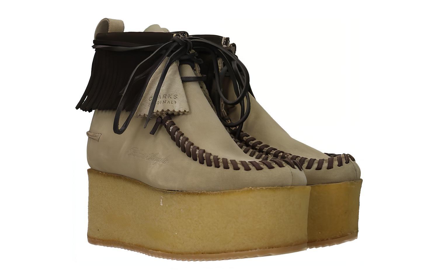 (W) Palm Angels Suede Platform Sneakers 'Brown' 圖 2