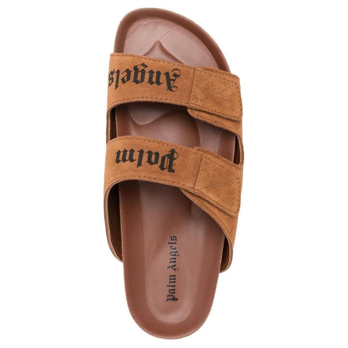 (W) Palm Angels Suede Sandals 'Brown' 圖 3