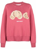 (Women) PALM ANGELS Teddy Bear Graphic Oversized Sweatshirt Pink PWBA017F21FLE0032860 (Women) PALM ANGELS Teddy Bear Graphic Oversized Sweatshirt Pink PWBA017F21FLE0032860