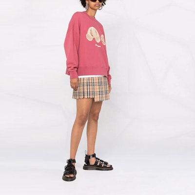 (W) PALM ANGELS Sudadera Rosa Oversize con Gráfico Osito de Peluche PWBA017F21FLE0032860 Purchase (W) PALM ANGELS Sudadera Rosa Oversize con Gráfico Osito de Peluche PWBA017F21FLE0032860