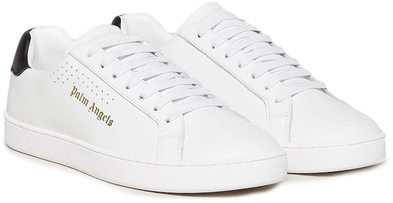 (W) Palm Angels Sneakers Logo-Emboss Putih Low-Top Tennis Pria Wanita PWIA035S21LEA0010110 Lookbook (W) Palm Angels Sneakers Logo-Emboss Putih Low-Top Tennis Pria Wanita PWIA035S21LEA0010110
